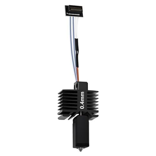 【Upgraded All-Metal Hotend】0.4mm Hardened Steel Nozzle Hotend Assembly for Bambu Lab P1S/P1P Printers, 24V 48W Ceramic Heater with High-Temp Thermistor Replacement Hotend for P1 Series 3D Printers 0.4mm