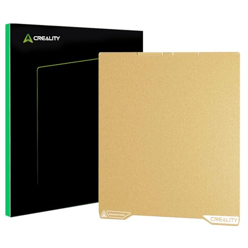 Creality Official K2 Build Plate, 270x293mm Textured PEI Sheet Magnetic Flexible Removable Spring Steel Printing Plate 3D Printer Bed Plate, K2 Combo PEI Gold Double Sided Frosted Build Plate Textured Gold(Double-sided) K2 SE