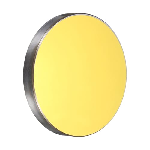 sourcing map 20mm Si Reflective Lens Gold Plated Laser Mirror CO2 Laser Lens Mirrors for 60-300W CO2 Laser Engraving Cutting Machine Engraver Cutter