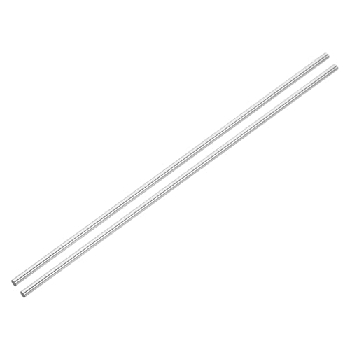 sourcing map 2pcs Linear Motion Rods 8mm x 450mm (0.31 x 17.72 Inches) HRC50 Hardened Chrome Plated Linear Rail Shaft Round Guide for 3D Printer, DIY, CNC Metric 8mmx450mm 2