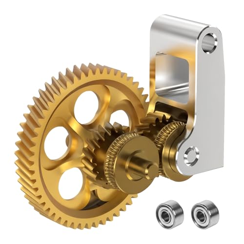 Extruder Gear for Bambu Lab X1 / X1C / X1E / P1P / P1S, Precision Brass Gear with Lightweight Aluminum Arm, Wear-Resistant Upgrade for Stable & Consistent Extrusion – 3D Printer Accessories X1/X1C/X1E/P1P/P1S