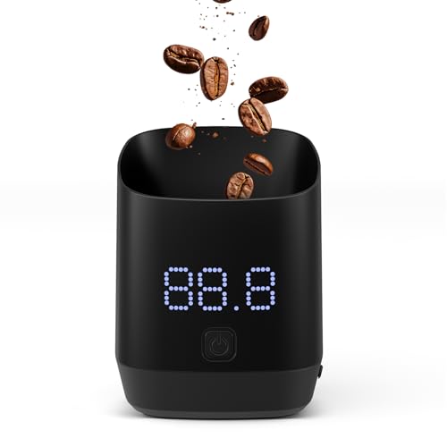 Digital Coffee Scale, 0.1g High Precision Electronic Kitchen Scale with LED Display, Rechargeable Touch-Sensitive Button Espresso Scale for Coffee Lovers Black