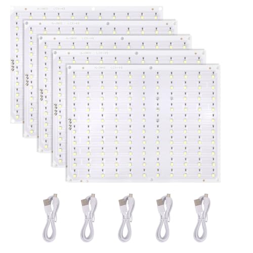 5pcs CMYK LED Backlight Board for Bambu Lab, 15.5x12cm/6.1x4.72 Inch Led Backlight Board with Power Cord Replacement PCB Accessories Compatible with Bambu Lab 3D Printer
