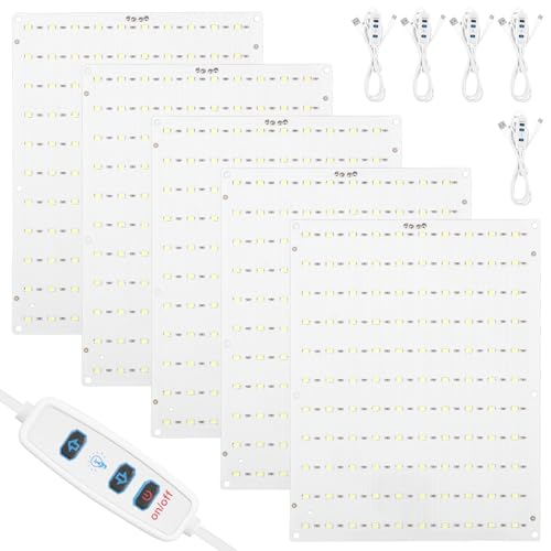 5 Pcs CMYK LED Backlight Board Kit Compatible with Bambulab A1/A1 mini Combo/P1P/P1S/X1C/X1E AMS 3D Printer 3D Printer Light DIY Hardware Model Spare Parts 5V 2A Type-c Powered White