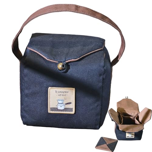 Carrying Case for UPHOT & UPTANK Portable Espresso Machines, Travel Coffee Bag with CO₂ Cartridge Storage & Heat-Resistant Mat (Dunkelblau, R-Bag) Dunkelblau