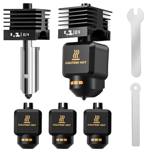 Hotend Kit for Bambu Lab P2S / P2SC, 2-Pack Magnetic Quick-Install Hotend Assembly with 0.4mm Hardened Steel Removable Nozzles, Fast Heating & Stable Extrusion – 3D Printer Accessories P2s/P2sc