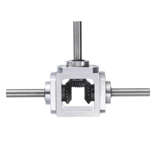 Gear-Box 90 Degree Right Angle Bevel- 1:1 Reversing Double Output Shaft 1 Module 20 Teeth Bevel Gear