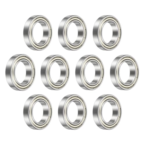 sourcing map 10Pcs 6804-Z Deep Groove Ball Bearing, 20mm x 32mm x 7mm Double Metal Shielded Bearing Precision for Electric Motor, Drives Wheels, Power Tools 10