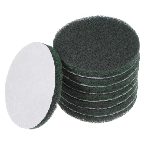 TA-VIGOR 4 Inch Drill Scrub Pads 400-600 Grit Abrasive Scouring Pad 8pc Dark Green 400-600 Grit, 8pc