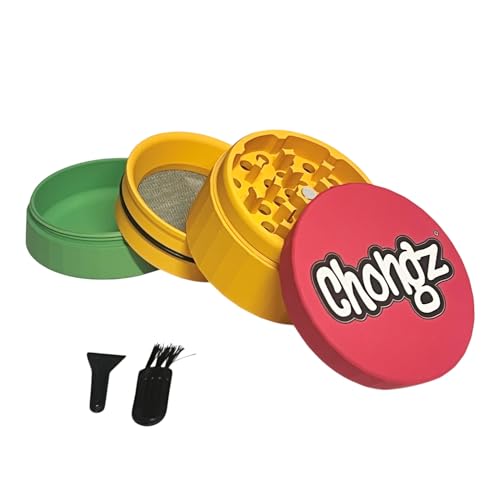 Chongz 62mm Soft Touch Lively Rasta 3 1/2pt Grinder