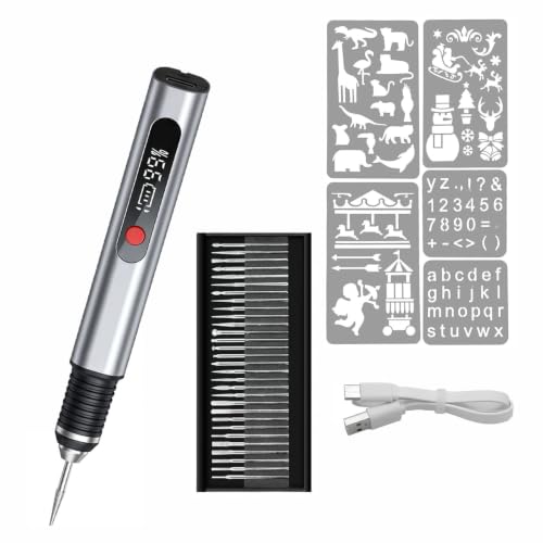 Befun Electric Engraving Tool Kit, USB Cordless Rechargeable with 30 Bits