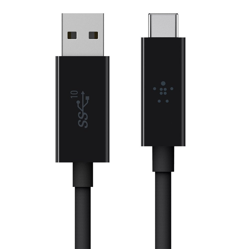 BELKIN F2CU029bt1M-BLK 3.1 USB-A to USB-C Cable, 3ft Standard Packaging