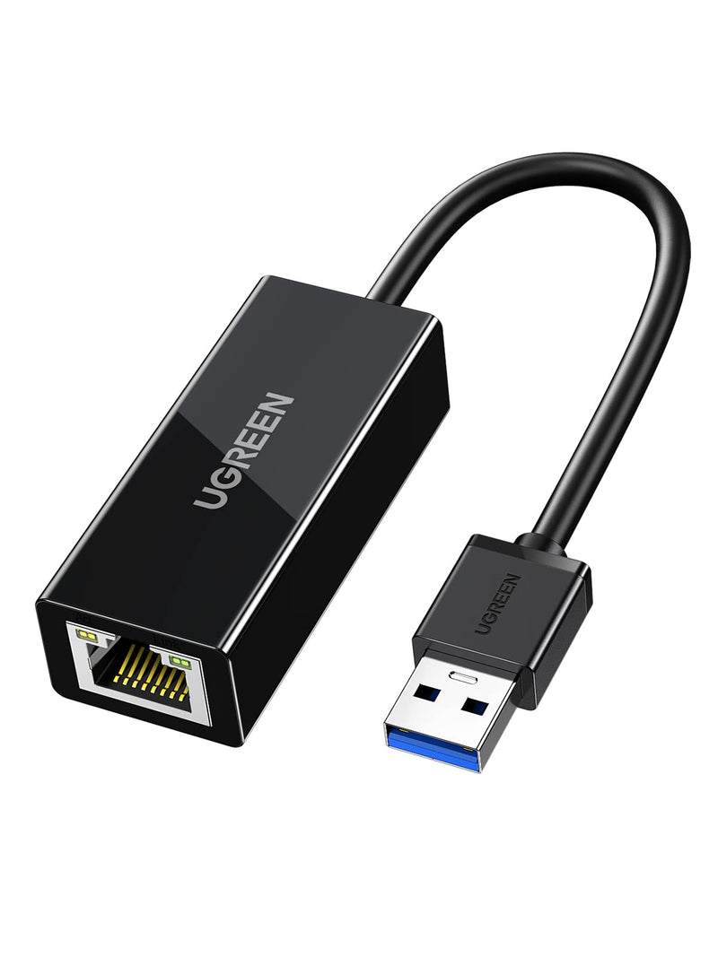 UGREEN USB to Ethernet Adapter for Laptop PC Gigabit USB 3.0 to 10 100 1000 Mbps Network Adapter USB A to RJ45 Wired LAN Adapter Compatible with Nintendo Switch MacBook Mac Mini Windows macOS Linux Black