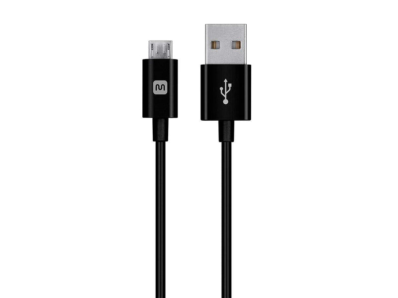 Monoprice USB-A to Micro B Cable - 0.5 Feet - Black, Polycarbonate Connector Heads, 2.4A, 22/30AWG - Select Series 0.5ft