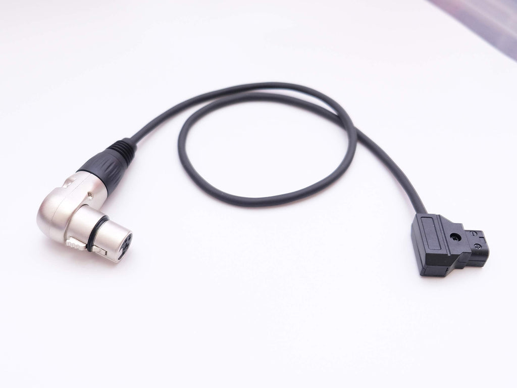 Male D-tap DTap P-Tap to 4pin XLR Female Power Cable 50cm for Photo& Cam Power