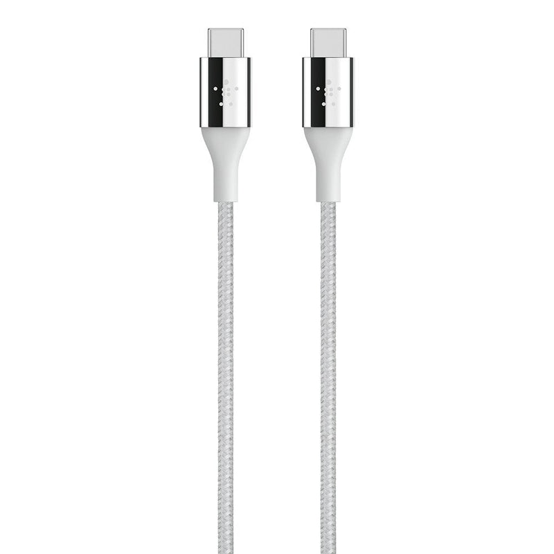 Belkin MIXIT DuraTek Kevlar USB-C (USB Type C) to USB-C Cable, 4 Feet (Silver) Silver 4'