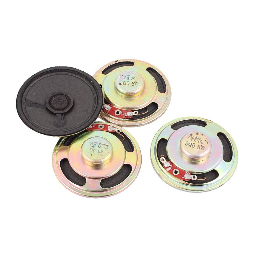 uxcell 0.5W 8 Ohm 50mm Diameter Internal Magnet Speaker Loudspeaker 4Pcs