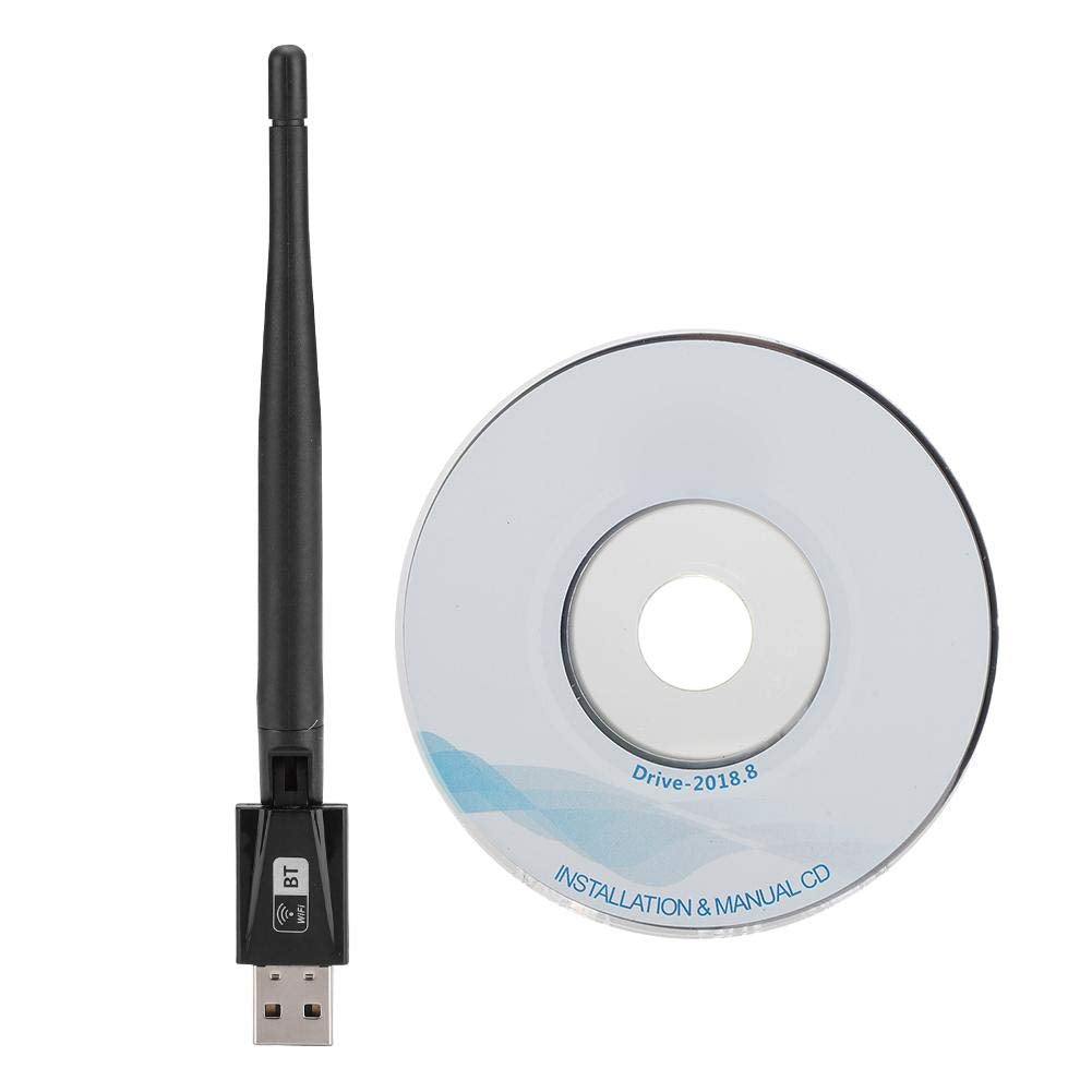 ASHATA Wireless Network Adapter, RTL8821CU 600M Free Drive Dual Band PC Wireless LAN Card for USB Bluetooth Adapter