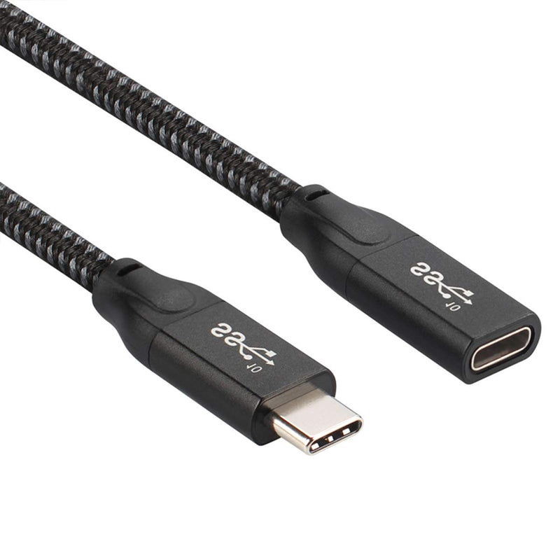 Xiwai USB-C USB 3.1 Type-C Male to Female Extension Data Cable with Sleeve for Laptop Phone (0.6m) 0.6M