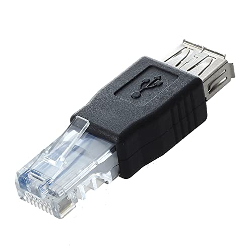 4 PCS USB to Ethernet Adapter, USB to RJ45 Adapter, 4Pack USB 2.0 Female to LAN RJ45 8P8C Male Crystal Ethernet 10Mb/100Mb Network Adapter