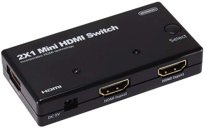 Monoprice 108150 Mini HDMI Switch with Optional Power Output Black