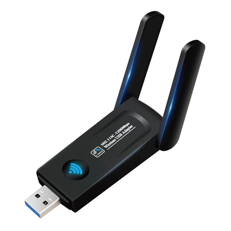 AC1200 High Power USB AC Wireless WiFi 5 Adapter Dongle 5dBi Dual Antenna 802.11AC