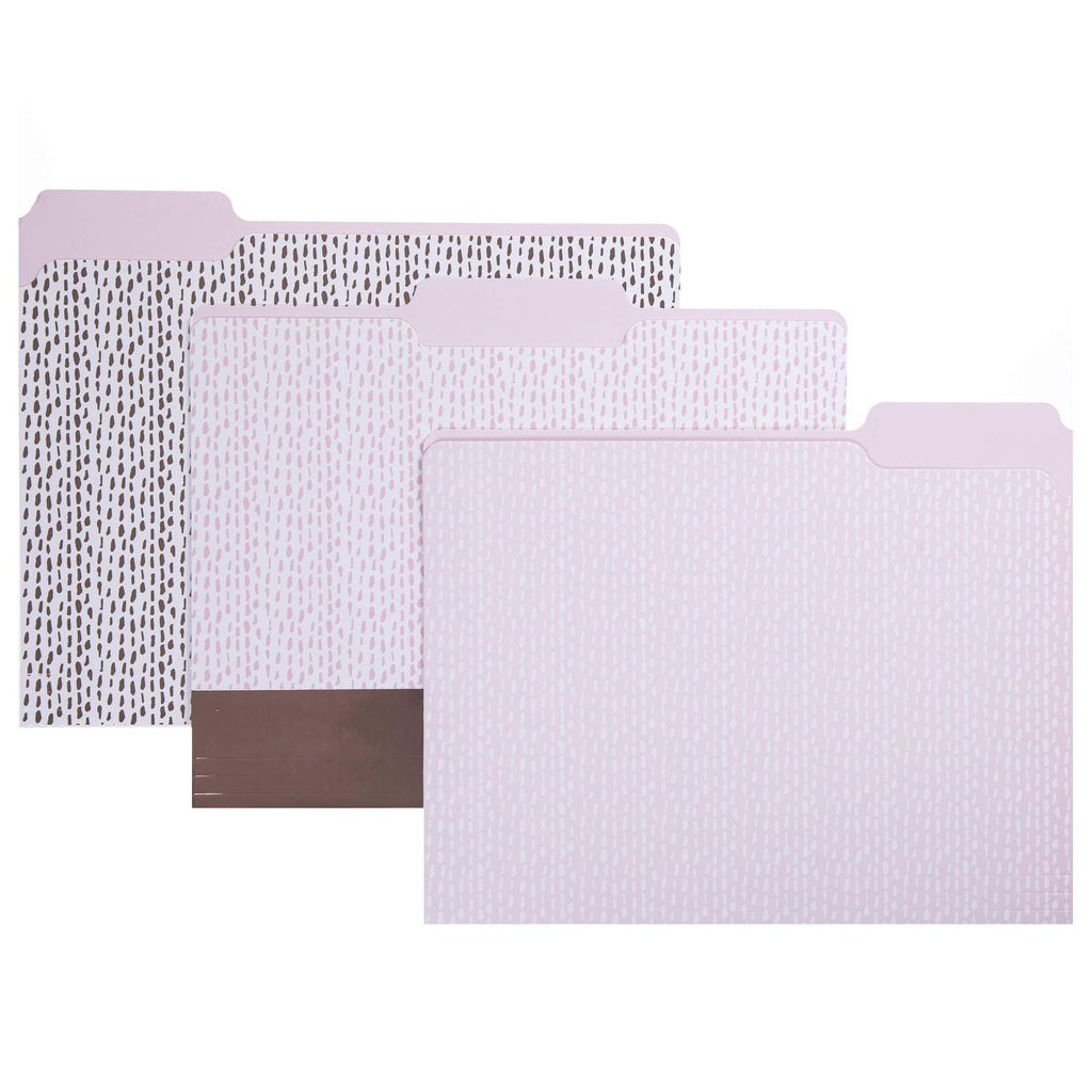 Graphique Dashed Pattern File Folder Set – Each Folder Measures 11.75" x 9.5", Set Includes 9 Folders with 3 Unique Designs, Durable Triple-Scored Coated Cardstock