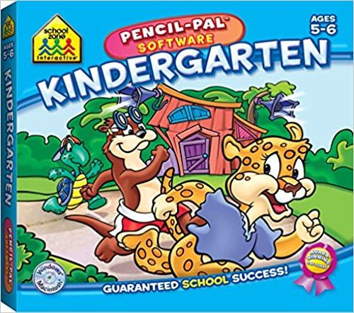 School Zone - Kindergarten Pencil-Pal Software - Ages 5 to 6, CD-Rom, Math, Reading, Letters, Numbers, Patterns, Puzzles, Sequencing, Rhyming, and More