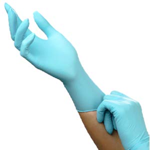 HALYARD Blue Nitrile Exam Gloves, Powder-Free, Non-Sterile, 5.9 mil, 9.5", Blue, Small, 53101 (Box of 100)