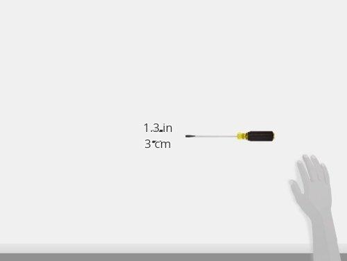Klein Tools 605-6 1/4-Inch Cabinet Tip Screwdriver, Heavy Duty, 6-Inch, Black/Yellow