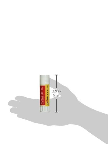 School Smart Glue Stick, 0.74 Ounces, White and Dries Clear, Pack of 12