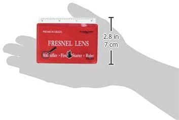 Fresnel Lens 4X Magnifier Pocket Wallet Credit Card Size • Ruler - Unbreakable Plastic (10 Pack Ruler/Magnifier - Orange) 10 pack Ruler/Magnifier - ORANGE