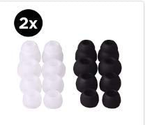 Earbudz Replacement Earbuds Ear Tips fit Powerbeats, Skullcandy, LG, Panasonic, Symphonized, iFrogz, Mpow, Small, Medium, Large and Double Flange (16 Pairs - 32 Pieces) 16 Pairs (32 Pieces)
