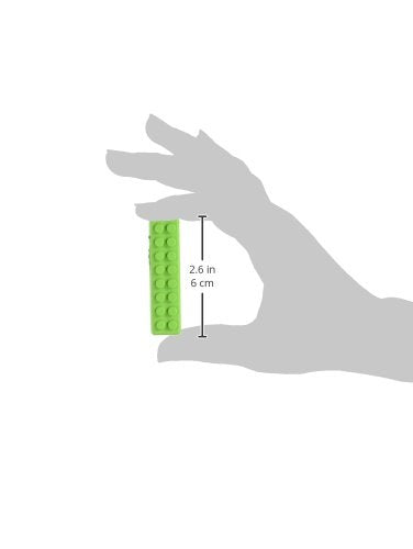 ARK's Brick Stick™ Textured Chew Necklace Made in The USA (Lime Green, Firm)