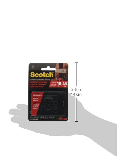 Scotch RFD7091 Interlocking Fasteners Strips, 4, Black, 2 count