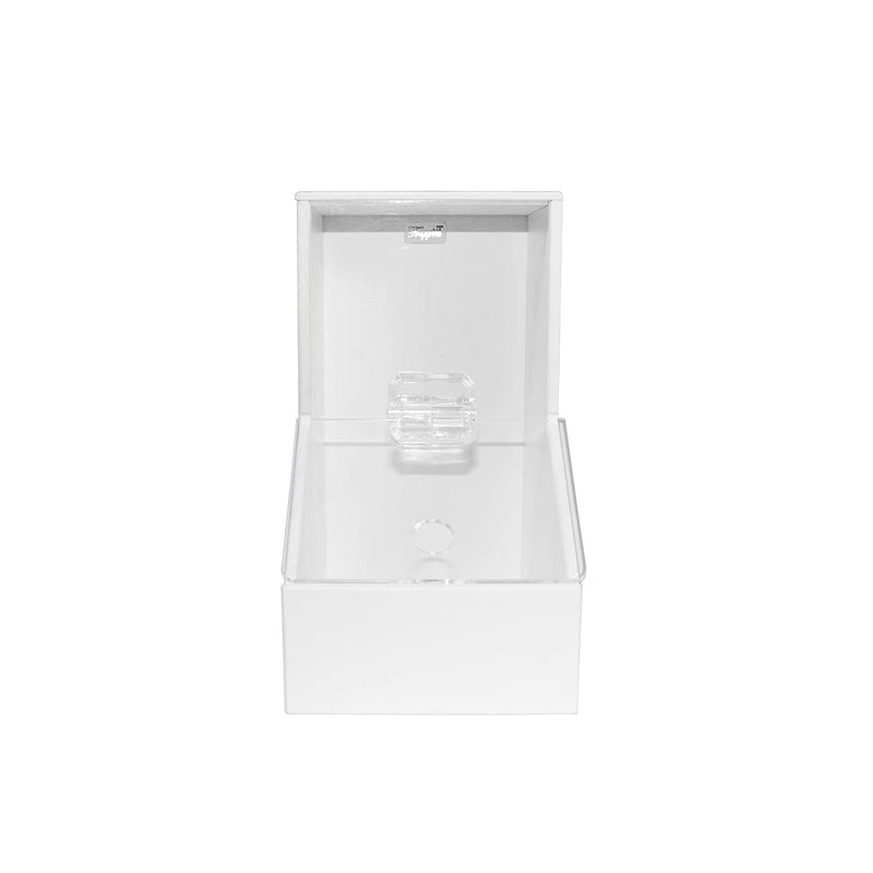 TrippNT 50408 White PVC Plastic Small Dispensing Bin with 1 Compartment, 5.25" Width x 9.25" Height x 7.5" Depth