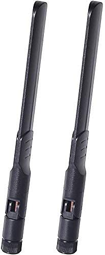 Bingfu Dual Band WiFi 2.4GHz 5GHz 5.8GHz 8dBi MIMO RP-SMA Male Antenna (2-Pack) for WiFi Router Wireless Network Card USB Adapter Security IP Camera Video Surveillance Monitor 2-Pack