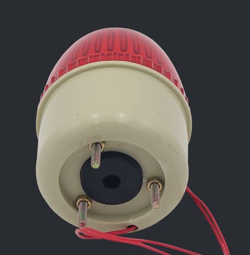 Othmro 1Pcs Warning Light Bulb Industrial Signal Tower Lamp Plastic Electronic Parts Flashing with Sound 24V Red LTE-2071J