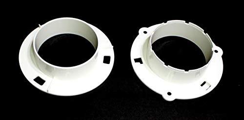 WHITE DRYER DUCT TO WALL CONNECTOR QUICK CONNECT FOR DRYER VENT 6" FOR 4" TUBES… (1 Pack) 1 Pack