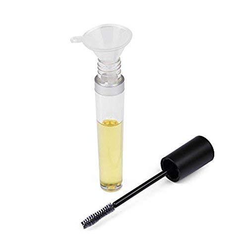 Onwon 2 Pcs 8 mL Empty Mascara Tubes With Eyelash Wand, Rubber Inserts and Funnels for Castor Oil, Ideal Kit for DIY Cosmetics, Includes 2 tubes, 2 rubber inserts and 2 funnels