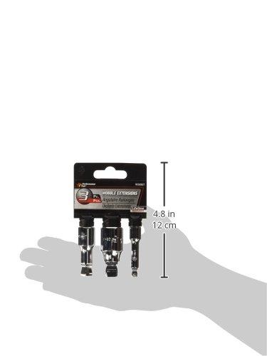 Performance Tool W30957 Performance Tool 3-Piece 2-Inch Wobble 1/4-Inch, 3/8-Inch, 1/2-Inch 3pc Wobble Extensions (1/4, 3/8 & 1/2")