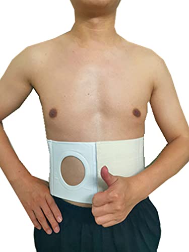 Realmedi Unisex Ostomy Abdominal Binder Opening 3.14 Ostomy Belt Hernia Colostomy Belt Colostomy Bag Support Stoma Support Wrap S 33.46 37.40 inches S 33.46 37.40 Inch S: 33.46-37.40 Inch