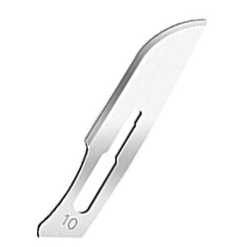 May Set - 10 pieces of scalpel blades figure 10 made of carbon steel - replacement blades individually sterile packed + 1 x scalpel holder made of stainless steel