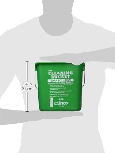 Winco Cleaning Bucket, Medium, Green 1