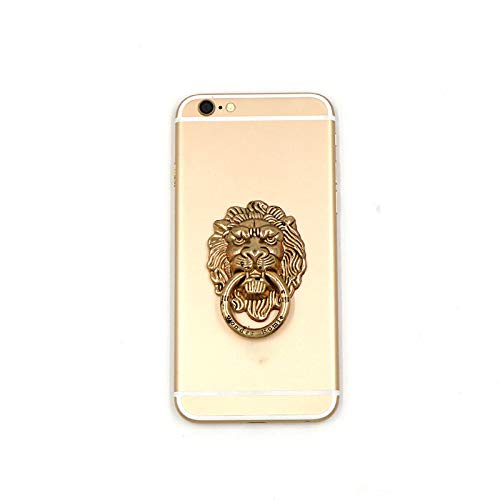Tvoip 3Pcs Phone Holder Metal Lion Mobile Phone Ring Stand Universal Desktop Bracket Plating Retro Style Lion Head Finger Holder Buckle