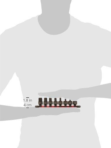 Sunex 3640 3/8-Inch Drive Stubby Triple Square Impact Bit Socket Set, 8-Piece