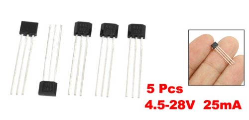 uxcell 5 Pcs OH44E A3144E 44E Hall Effect IC Sensor for Contactless Switching