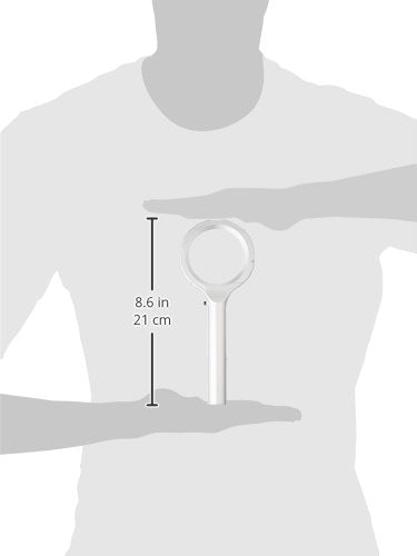 Stalwart 75-MAG1001 Magnifying Glass with LED Light, Lightweight Handheld Lighted 4X Magnifier, 8.25" x 3.4" x 0.9", Silver
