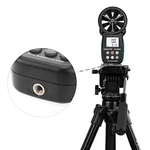 AIOMEST Wind Meter, Digital Anemometer Wind Meter Handheld, AI-866A Wind Meter CFM Wind Speed Meter for Wind Speed Temperature, with USB Port