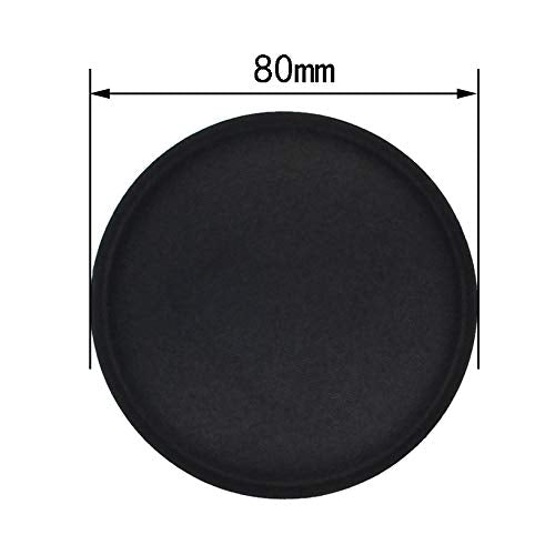 Fielect 2pcs Speaker Dust Cap 80mm/3.15inches Diameter Subwoofer Paper Dome Coil Cover Caps 80mm 2pcs